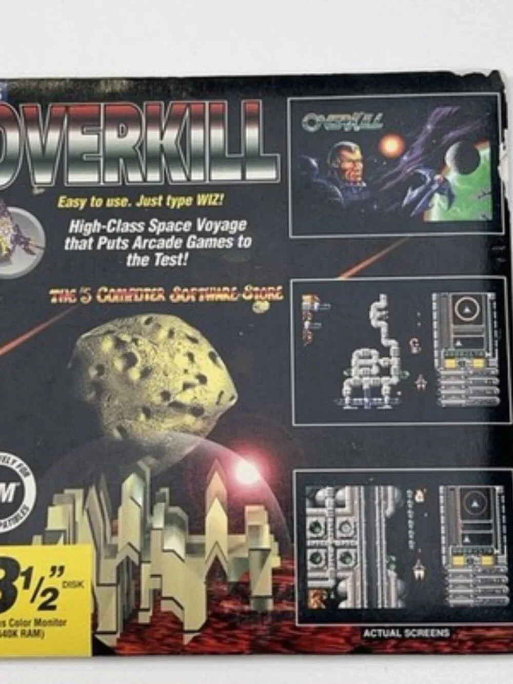 VTG NOS Overkill Shareware PC Game 3.5” Disk Wiz Technology NEW SEALED READ!